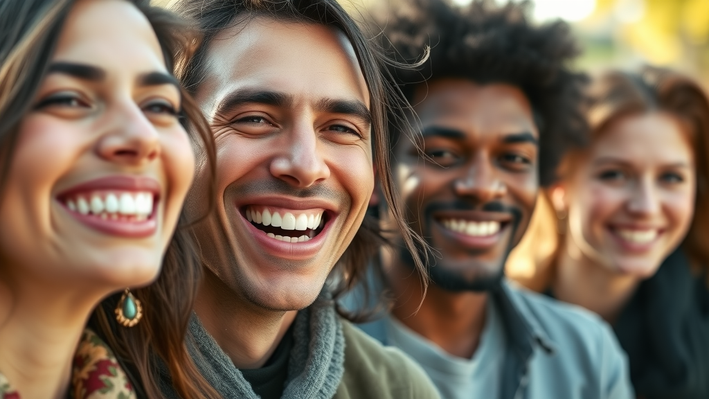 Group smiles confidently showing results of cosmetic dentistry services