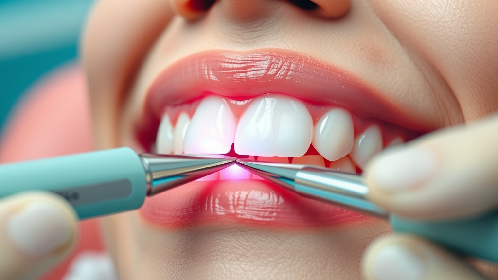 Professional periodontal maintenance cleaning gums in Miami dental office