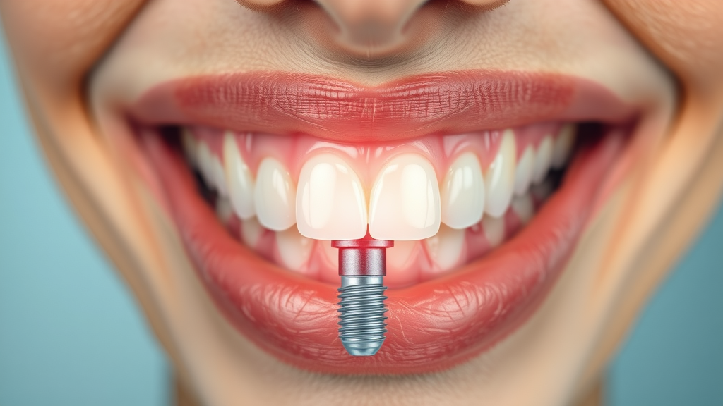 Closeup of dental implant showcasing dental implants solutions results
