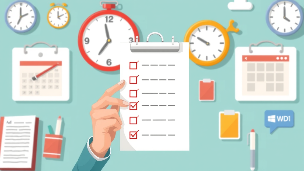 SEO for local businesses visual checklist, cartoon style, emphasizing consistent business information and organization for local business profiles.