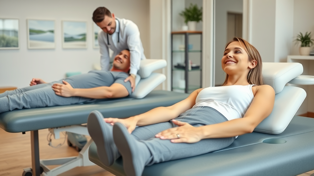 relaxed patients receiving chiropractic care at Miami Florida chiropractic center for pain relief