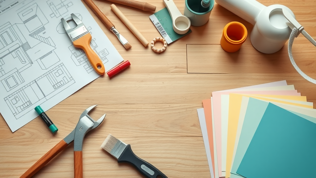 Affordable DIY Renovation Tips open shelving installation hands positioning modern wood shelves white wall home office minimalist decor highly detailed shelving hardware